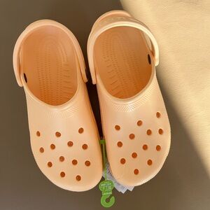 NWT! Unisex Classic Crocs in Creamy Orange Color 11/W9/M
Holds 26 Jibbitz